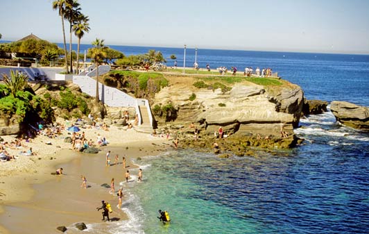 La Jolla Cove is a great place for snorkeling.