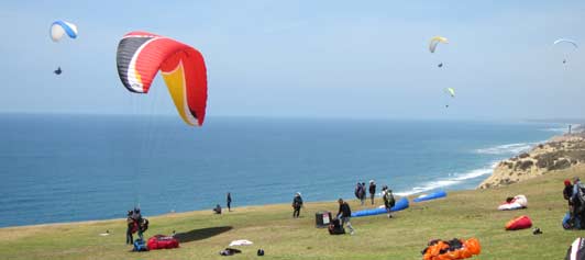 The Torrey Pines Gliderport is home to the Cliff Hanger Cafe.