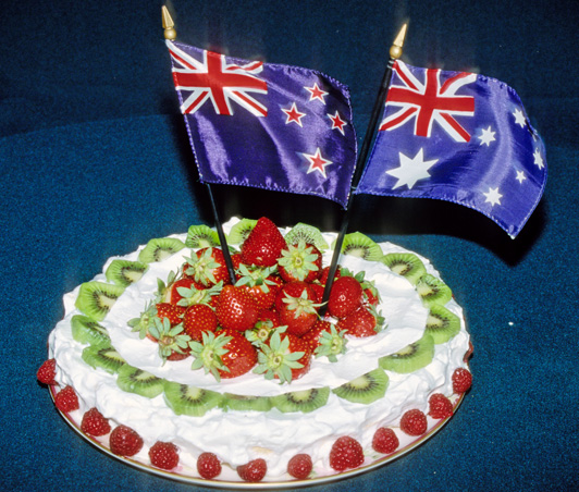 Pavlova is claimed as the national dessert of both Australia and New Zealand.