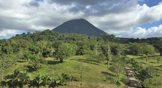Arenal - currently in a "resting stage" - provides mountains to hike, lakes to fish and rivers to float.