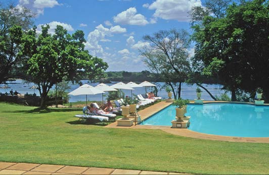 The Royal Livingstone Hotel was attractive, but didn't feel the least bit Zambian.