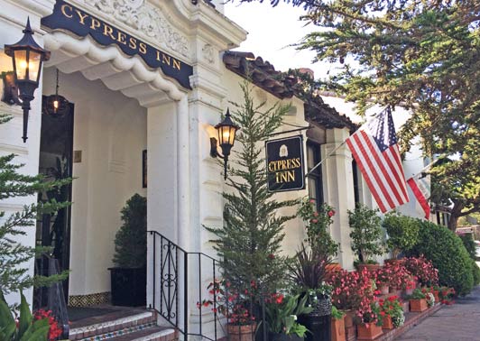 The Cypress Inn is a pet-friendly Carmel hotel. Credit Maggie Espinosa.  