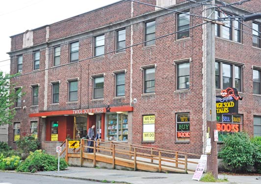 Twice Sold Tales: a labyrinth worthy of Daedalus lies within this low-key brick building in Seattle.
