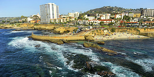 The winners of the Delicious La Jolla Getaway will fly over the San Diego coast with Icon Helicopters.