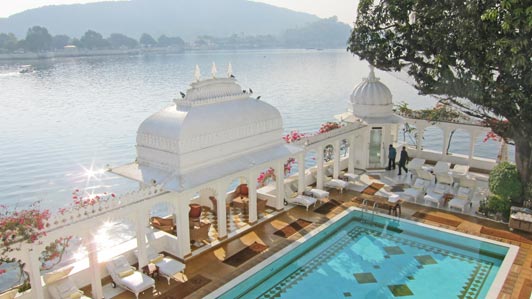 India travel planner Lucy Davison matches her clients with her favorite rooms at India's great palace hotels - like this one in Udaipur.
