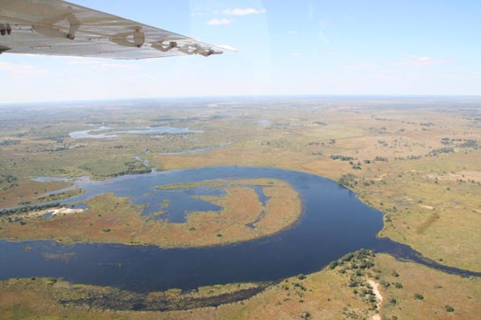 The world famous Okavango Delta in Botswana. 