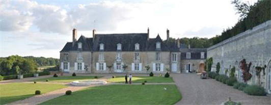 The beautiful, historic Chateau d'Hodebert is located in the Loire Valley.