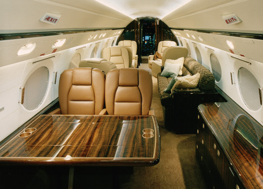 Renting a private jet means getting to your destination is part of the fun. Photo credit: Jet Source.