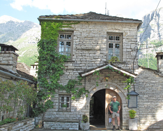 Guesthouse was created from stones wood, old door from delapidated village houses.