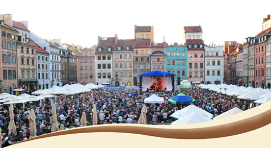 International jazz at the Old Town Square Festival.